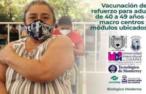 Inicia refuerzo de vacuna contra Covid-19 para personas de 40 a 49 años