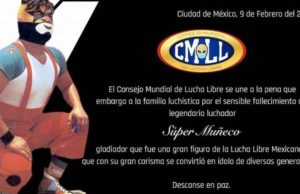 Falleció el legendario luchador “Súper Muñeco”
