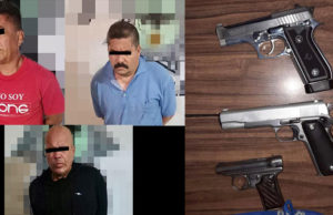 Detienen Policías Municipal y Estatal a sujetos con armas de fuego en Tuxtla