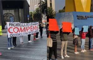 Padres de estudiantes bloquean Reforma; se enfrentan con policías