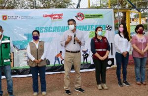 Presidente municipal de Tuxtla, Carlos Morales, arranca campaña de descacharramiento en zona de Terá