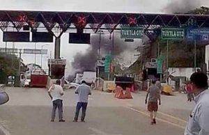 Se registra balacera en la caseta de Ocuilapa, Chiapas; GN se enfrenta con grupo armado