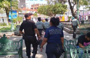 Recorren SSPM y Guardia Nacional parques de Tuxtla