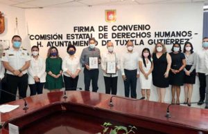 Firman convenio en Tuxtla para capacitar servidores públicos en materia de Derechos Humanos