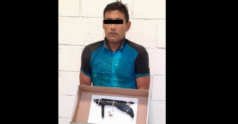 Detiene SSPM a sujeto con arma de fabricación casera
