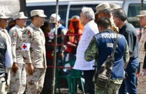 AMLO llegó a Coahuila para supervisar rescate de los 10 mineros atrapados en Sabinas