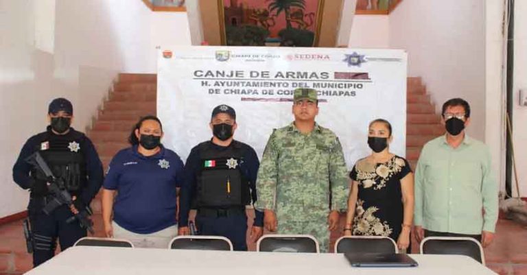 Instalan módulo para canje de armas en Chiapa de Corzo