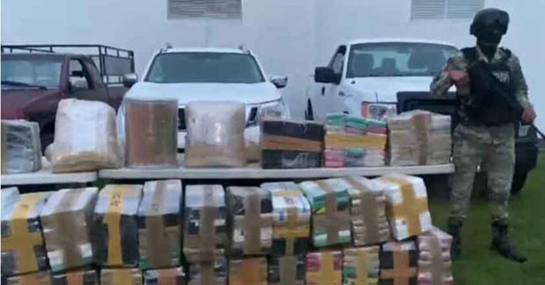 Aseguran en Chiapas casi una tonelada de cocaína
