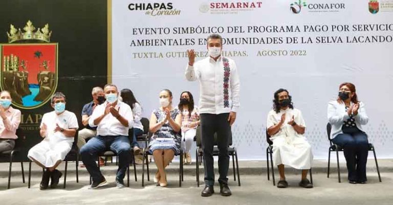 Gobernador de Chiapas entrega apoyos del programa “Pago por Servicios Ambientales”