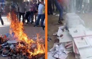 Queman urnas durante jornada electoral de Morena en Chiapas