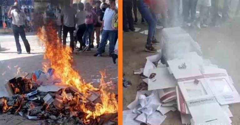 Queman urnas durante jornada electoral de Morena en Chiapas