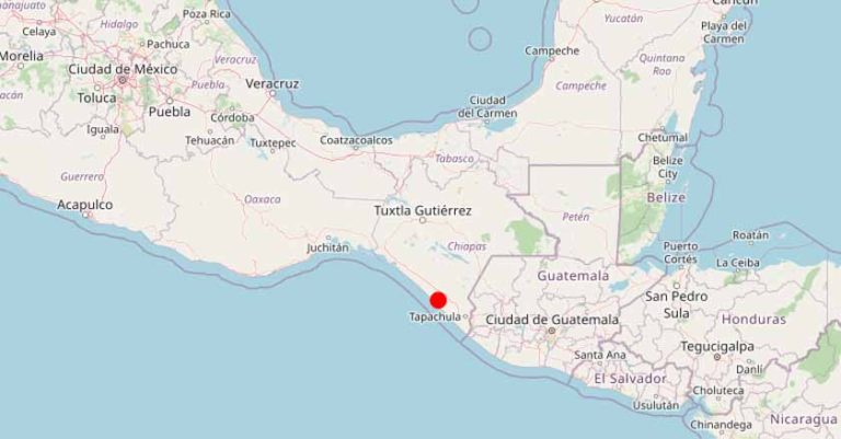 Mapastepec, Chiapas, registra temblor de 4.4 de magnitud