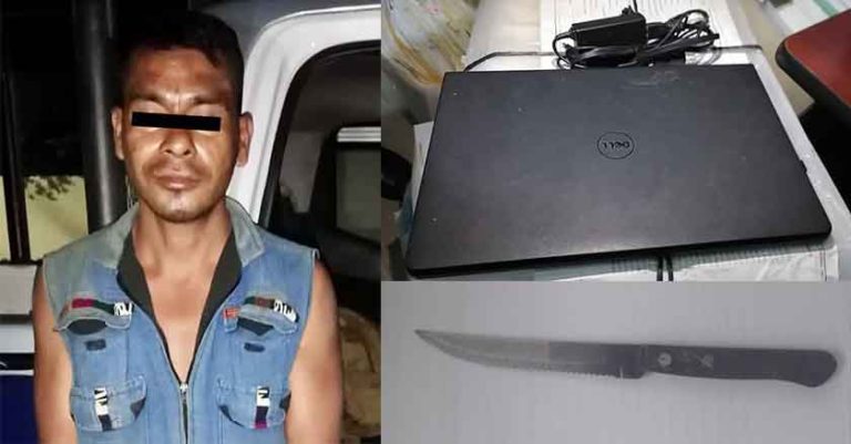Detiene SSPM a sujeto por robo a casa habitación y recupera computadora