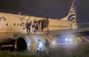 Avión procedente de México se sale de pista al aterrizar en Panamá