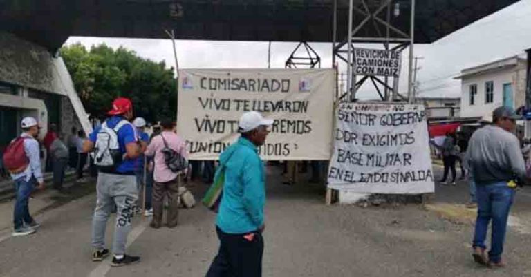 Bloquean garita en Chiapas para exigir la liberación de comisariado ejidal