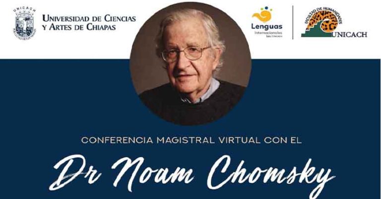 Presenta UNICACH conferencia del lingüista Noam Chomsky