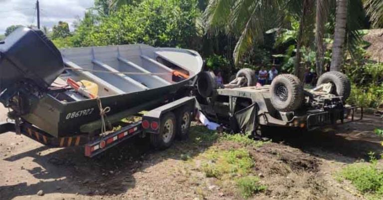 Vuelca vehículo de la Sedena en Chiapas y deja dos militares heridos