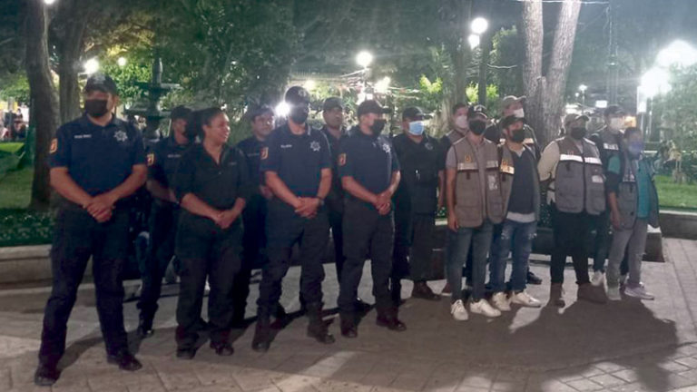 Cuida SSPM a visitantes en parque de la Marimba, Bicentenario y catedral