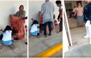 Niña de 14 años da a luz en la banqueta del Hospital General de Tapachula, su bebé murió
