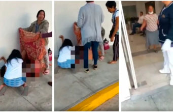 Niña de 14 años da a luz en la banqueta del Hospital General de Tapachula, su bebé murió