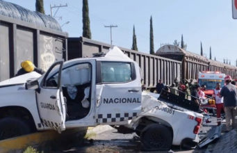 Tren embiste a la Guardia Nacional en Celaya; hay dos muertos
