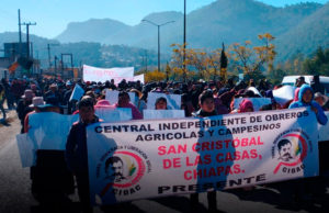 Miembros de la CIOAC marchan en San Cristóbal para exigir cumplimiento a sus demandas y liberación de presos políticos