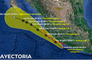 La tormenta Beatriz ya es huracán, provocará lluvias intensas en Chiapas