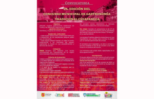 Invita el Ayuntamiento de Tuxtla Gutiérrez a participar en el “2° Concurso municipal de gastronomía tradicional chiapaneca”
