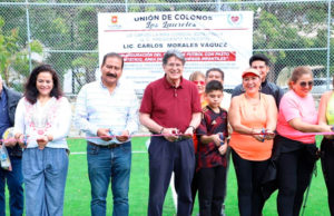Ayuntamiento de Tuxtla Gutiérrez inaugura moderna cancha de fútbol en Fraccionamiento Los laureles