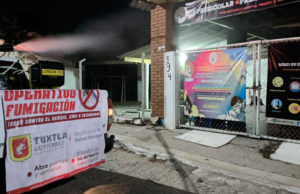Realiza la Secretaría de Salud Municipal operativos de fumigación en diferentes colonias para prevención de mosquitos